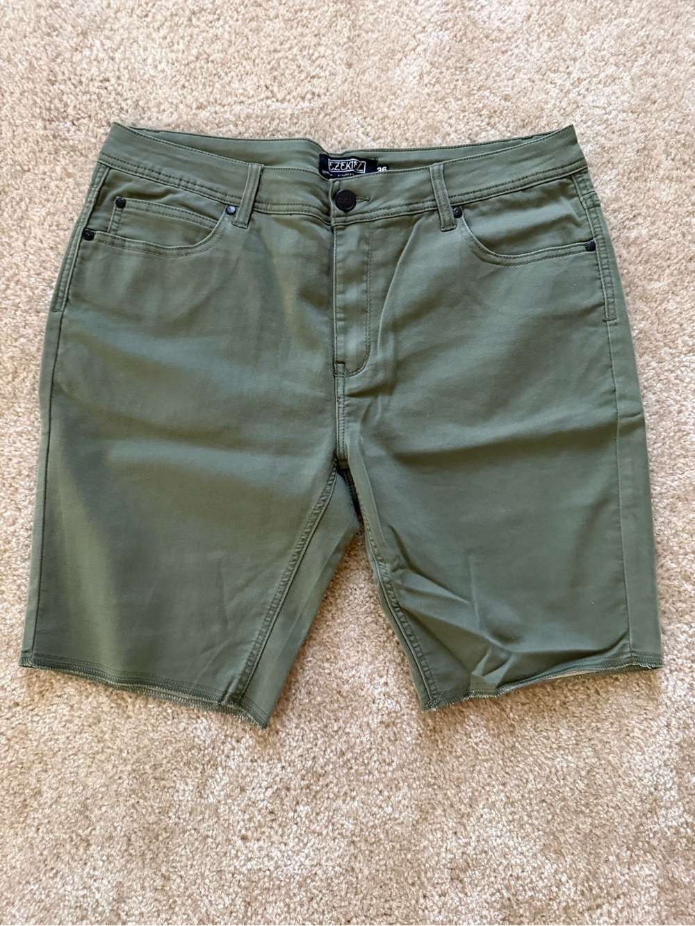 Men's Olive Green Ezekiel Stretch Shorts